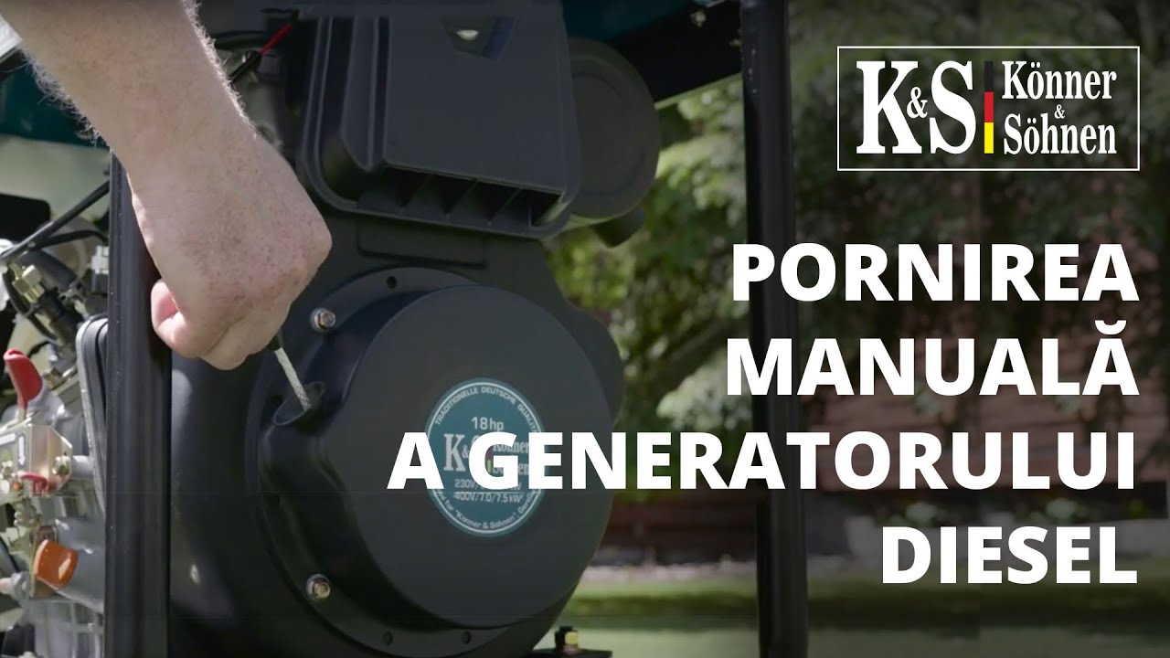 Pornirea manuală a generatorului diesel