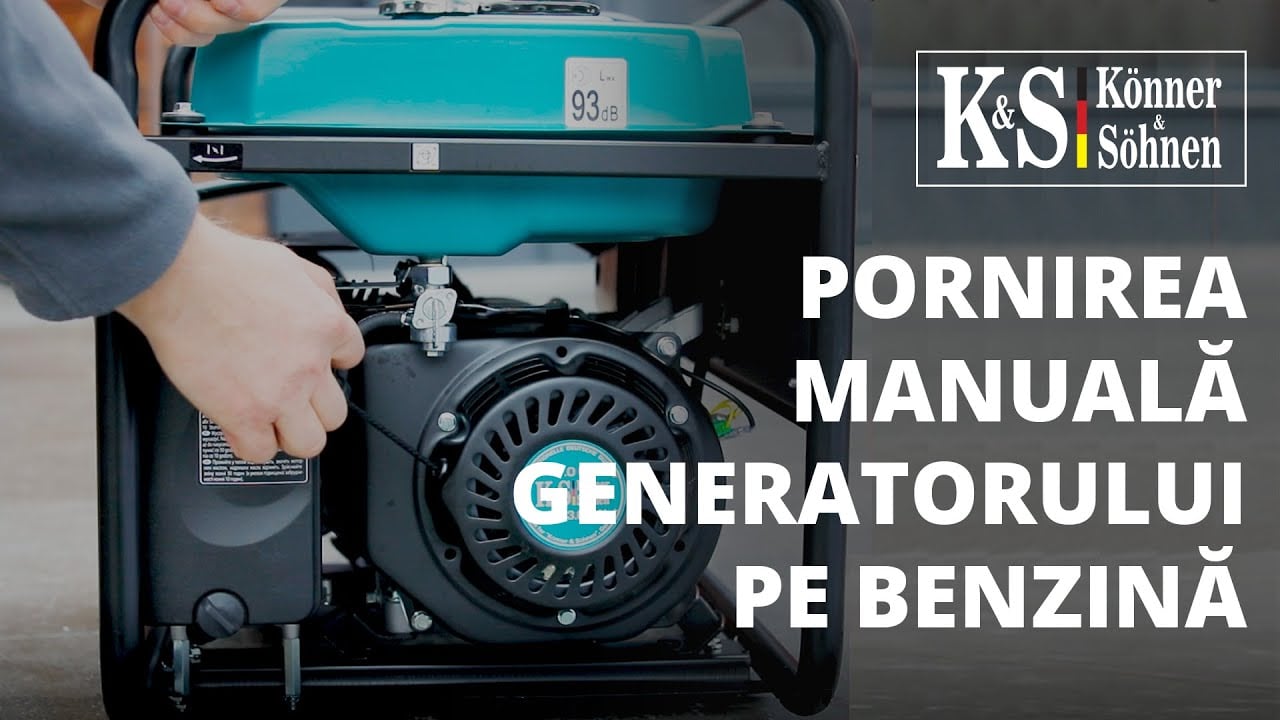 Pornirea generatorului cu starter manual