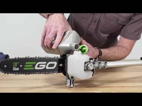 How to Fill the Pole Saw Attachment Oil Tank