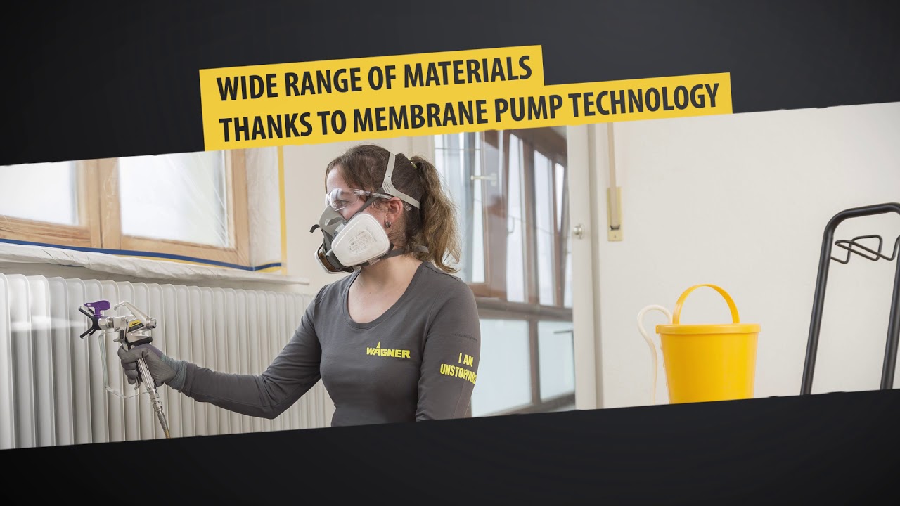Pompa airless cu membrana Wagner SF23 PRO (en) pentru zugravit / vopsit - video prezentare