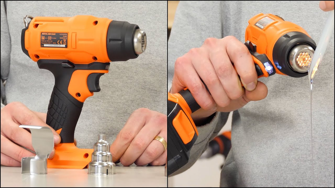 Pistol cu aer cald pe acumulator 18V, EvoTools One Epto 680696, 200 L/min, 550°C