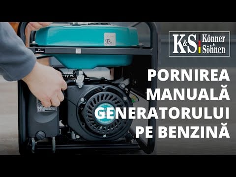 Pornirea generatorului cu starter manual
