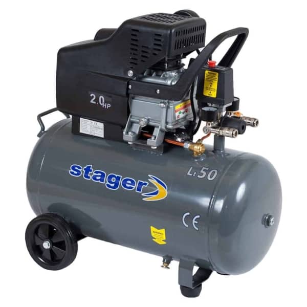 Compresor aer cu ulei STAGER HM2050B 2cp 50l debit aer refulat 200l/min 8bar 95kg