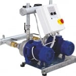 Grup de pompare inox Ebara 2GP2CDX70/12, 2X0.9 KW/ 400 V, debit maxim 160 l/min, inaltime de refulare maxima 48 m, fara recipienti