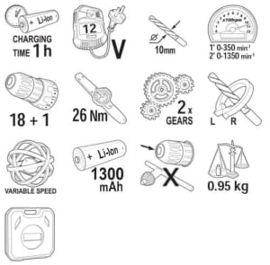 Bormasina acumulator Raidet RDP-CDL08L