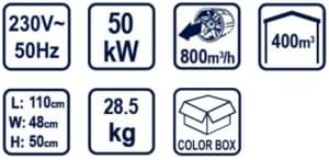 Aeroterma pe motorina Raider RD-DSH50