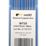 ProWELD WT20 Electrozi tungsten rosu, 2.0x150mm, 10buc