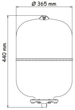 Vas de expansiune pentru apa calda 35L
