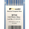ProWELD WT20 Electrozi tungsten rosu, 3.2x150mm, 10buc