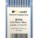 ProWELD WT20 Electrozi tungsten rosu, 3.2x150mm, 10buc