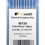 ProWELD WT20 Electrozi tungsten rosu, 2.4x150mm, 10buc