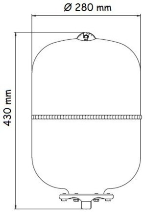 Vas de expansiune pentru apa calda 18L