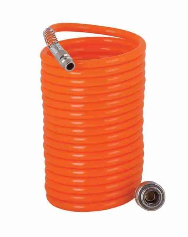 Furtun spiralat aer comprimat d10x14mm 15m cuplaje rapide 1