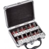 Set 15 freze de 8mm cu geanta transport din aluminiu