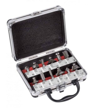 Set 15 freze de 8mm cu geanta transport din aluminiu