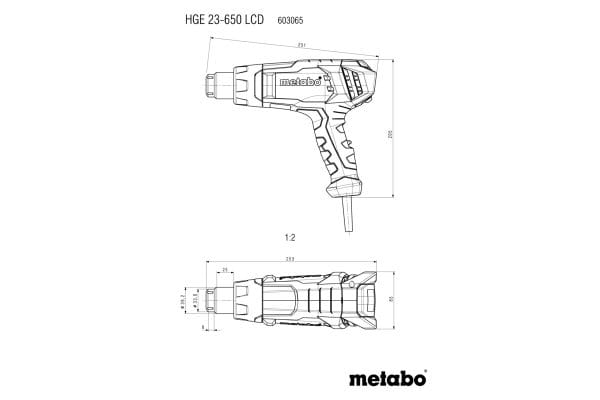 Pistol aer cald Metabo HGE 23-650 LCD - Image 3