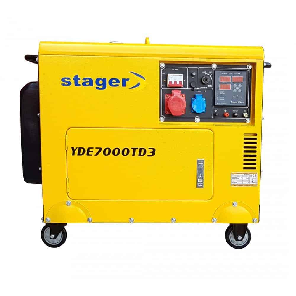 Generator de curent diesel STAGER YDE7000TD3 trifazat AVR 5 kW ATS optional 1 Generator insonorizat Stager YDE7000TD3, diesel, trifazat