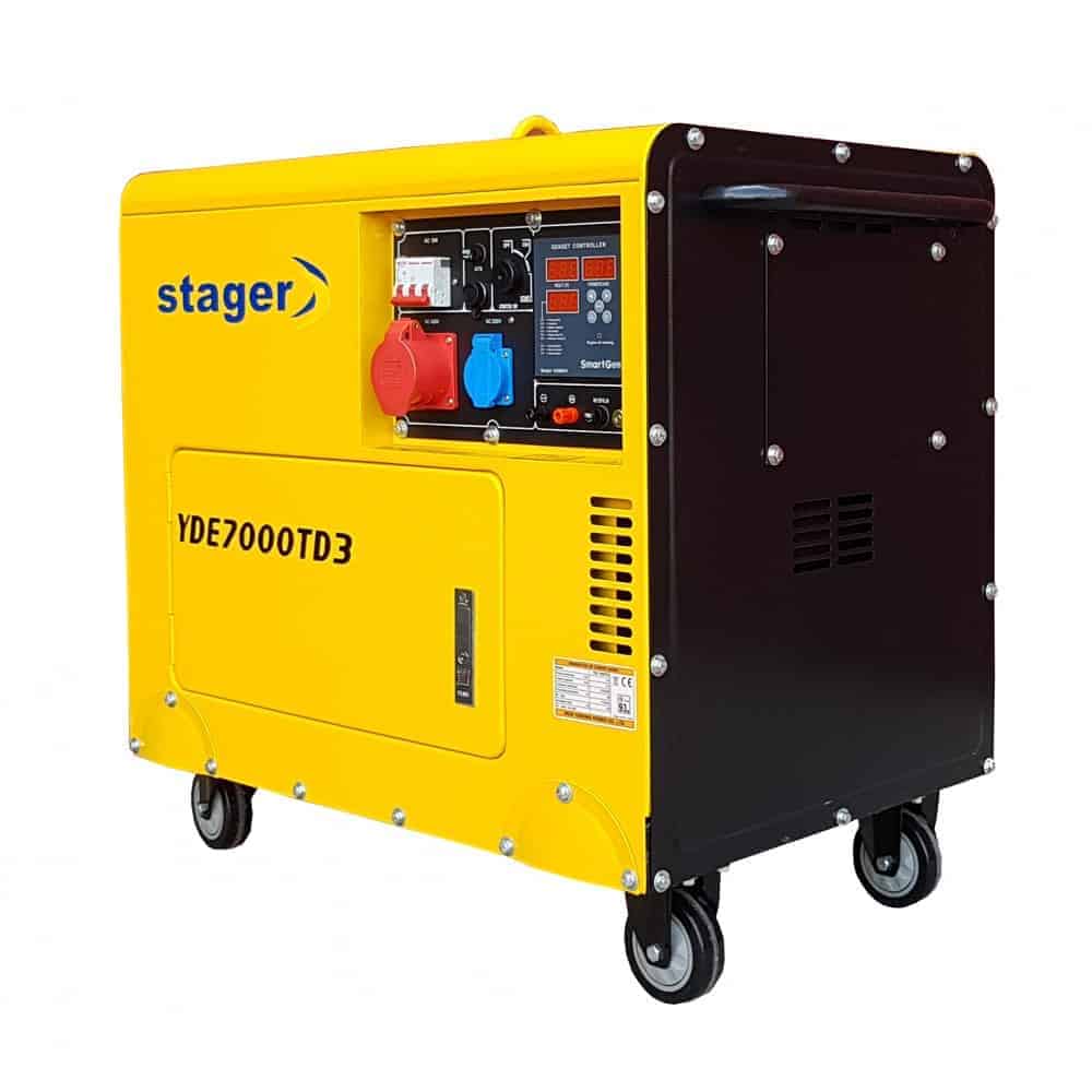 Generator de curent diesel STAGER YDE7000TD3 trifazat AVR 5 kW ATS optional 3 Generator insonorizat Stager YDE7000TD3, diesel, trifazat