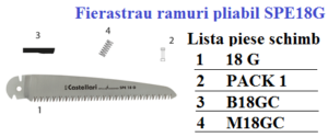 Fierastrau ramuri pliabil Castellari SPE18G | Travandi.ro