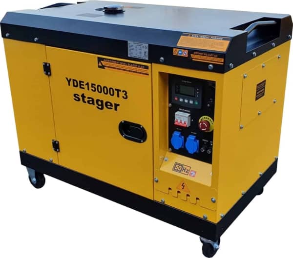 Generator insonorizat diesel trifazat 13kVA Stager YDE15000T3