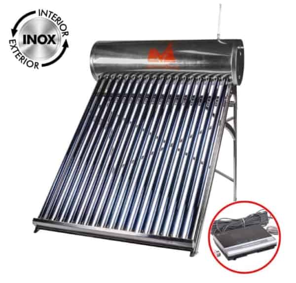 Sistem Panou Solar cu Tuburi Vidate si Controller 1024-58 INOX, Volum Total 202 mm, Volum Rezervor 150 l, Nr. Tuburi 18 buc
