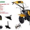 Pachet motocultor Campo 803, benzina, 7CP, 2+1 trepte, 2+1+1 freze, plug bilonat, accesorii PS1, ulei