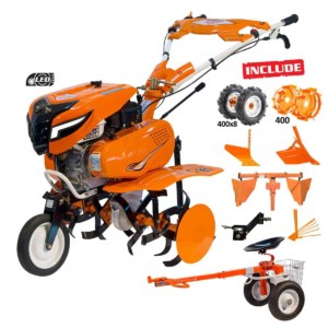 Motosapa RURIS 7500ACC3 +roti+rarita+plug+adaptor+dispozitiv cartofi+cultivator+accesoriu tractat+roti metalice 400 fara manicot