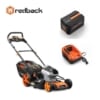 Redback Pachet E146C+EP40+EC20, masina de tuns gazonul pe acumulatori, 457mm, incarcator