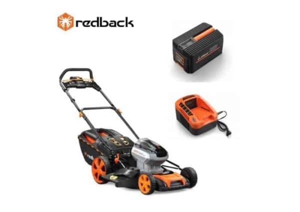 Redback Pachet E146C+EP40+EC20, masina de tuns gazonul pe acumulatori, 457mm, incarcator