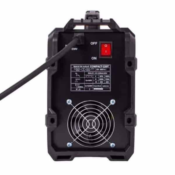 Invertor sudura MMA Tehnoweld COMPACT-185T, 180 A, electrozi 1.6-4 mm, cu accesorii