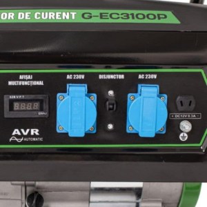 Generator de curent pe benzina Greenfield G-EC3100P, portabil, monofazat, 2.3 kVA, bobinaj alternator cupru