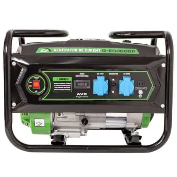 Generator de curent pe benzina Greenfield G-EC3600P, portabil, monofazat, putere 2.4 kVA, bobinaj alternator cupru