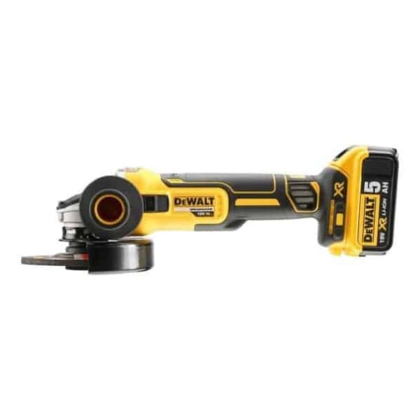 Polizor unghiular DeWalt DCG405P3, 125 mm, 3 acumulatori Li-Ion 18 V/5 Ah, incarcator, valiza de transport