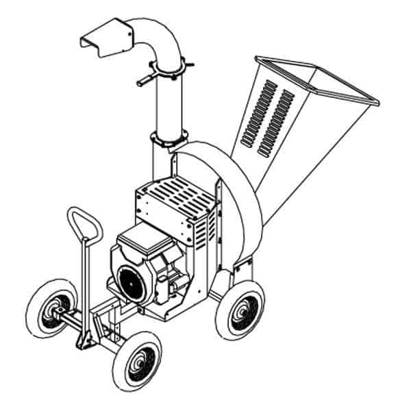 Tocator de crengi si resturi vegetale Caravaggi BIO 190 Cippo, motor electric 15CP 6 Tocator de crengi si resturi vegetale Caravaggi BIO 190 Cippo, motor electric 15CP