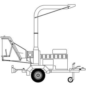 Tocator de crengi si resturi vegetale Caravaggi Cippo 15, Lombardini KDW 1003 11 Tocator de crengi si resturi vegetale Caravaggi Cippo 15, motor electric 20CP
