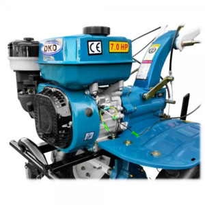 Motocultor DAKARD DKD HS 1000B Benzina 7 CP latime 80 cm + Discuri protectie + Roti pneuri 400X8 + Cupla accesorii + Pinten opritor | Travandi.ro
