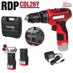 Masina de gaurit si insurubat 12V 2x1.5Ah 28Nm RD-CDL26