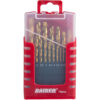 Set 19 burghie metal HSS+TIN ø1.0-10mm RD