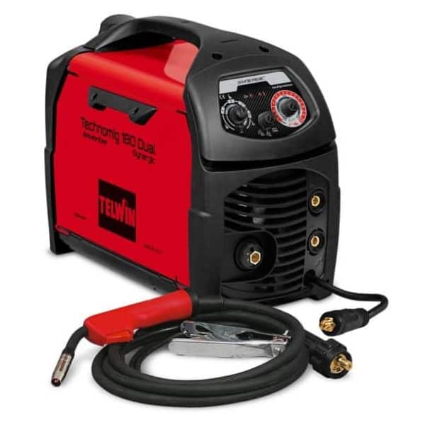 Aparat sudura MIG-MAG/MMA/TIG-LIFT Telwin TECHNOMIG180 DUAL SYNERGIC MULTIPROCES, 170 A, 0.6-0.8 mm, cu accesorii
