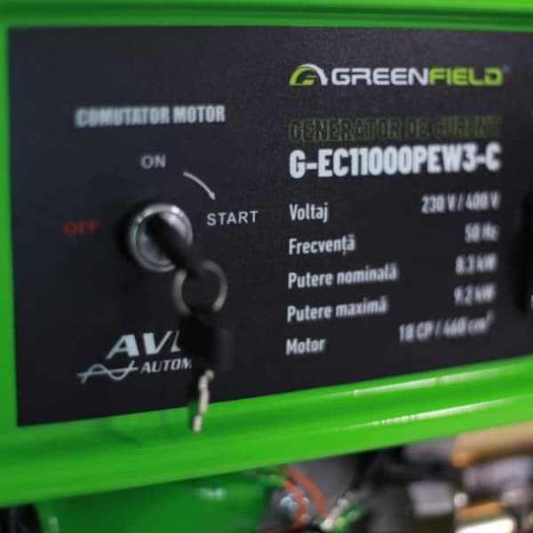 Generator de curent benzina Greenfield G-EC11000PEW3-C trifazat AVR 9,2 kw pornire electrica - Image 7