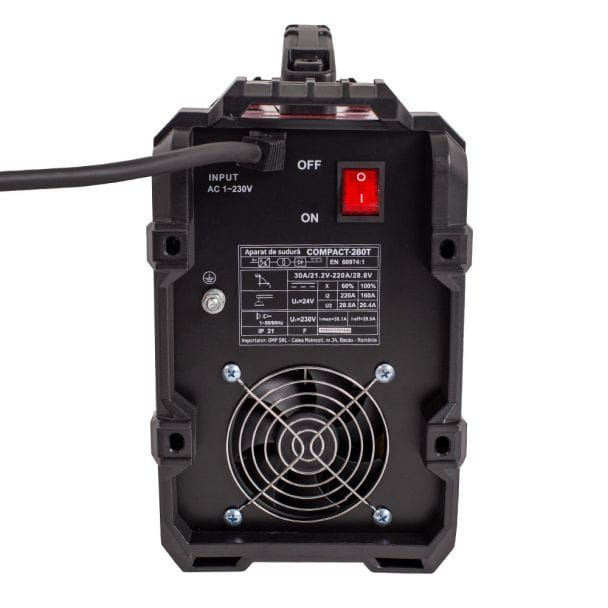 Invertor sudura MMA Tehnoweld COMPACT-280T, 220 A, electrozi 1.6-4 mm, cu accesorii 5 Invertor sudura MMA Tehnoweld COMPACT-280T, 220 A, electrozi 1.6-4 mm, cu accesorii - Image 5