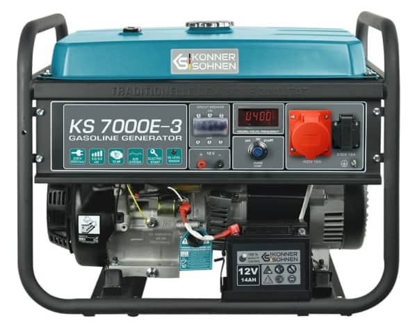 Generator de curent benzina Konner & Sohnen KS 7000E-3 trifazat AVR 5,5 kW pornire electrica