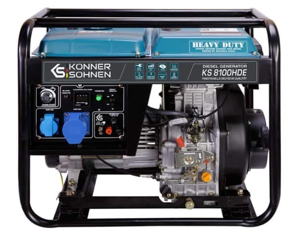Generator de curent diesel Konner & Sohnen KS 8100HDE monofazat AVR 6,5 kW pornire electrica