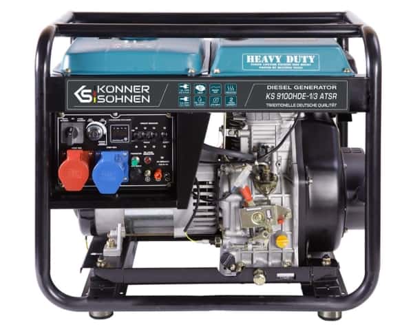 Generator de curent diesel Konner & Sohnen KS 9100HDE-1/3 ATSR trifazat 7,5 kW pornire electrica