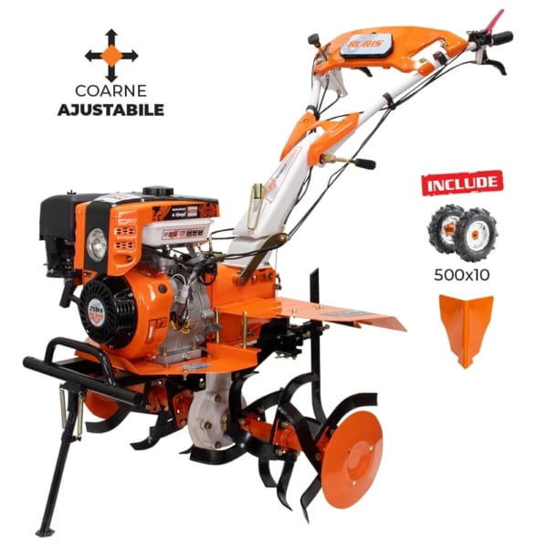 Motocultor Ruris 751KS + roti cauciuc + rarita