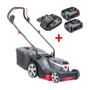 masina de tuns gazon pe baterie AL-KO 3.22 LI Easy, latime de lucru 32cm, cu incarcator si 2 baterii (2.5Ah) 18V (compatibil Bosch Home&Garden)