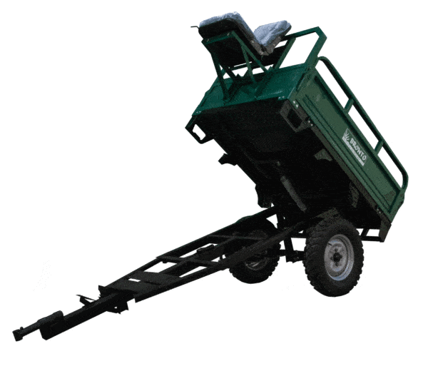 Remorca motocultor, model B cu scaun cu spatar, bena 140×100^40cm - Image 3
