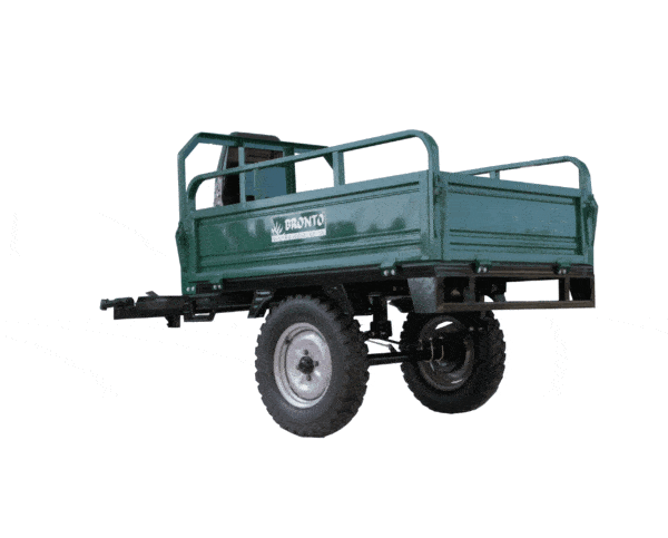 Remorca motocultor, model B cu scaun cu spatar, bena 140×100^40cm - Image 2