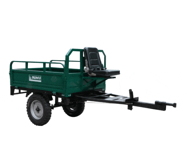Remorca motocultor, model B cu scaun cu spatar, bena 140×100^40cm