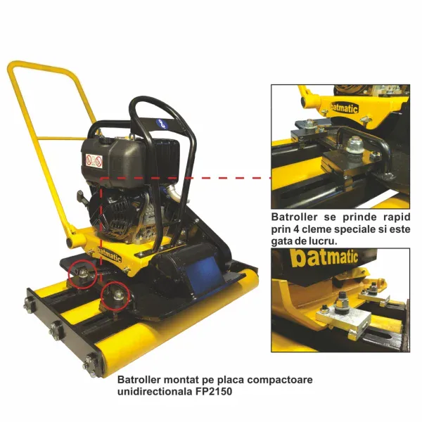 Role compactoare pentru pavele Batmatic BATROLLER pentru placa FP1650W - Image 3